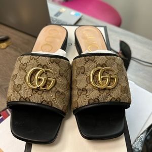 Gucci GG matelasse canvas slide sandal
